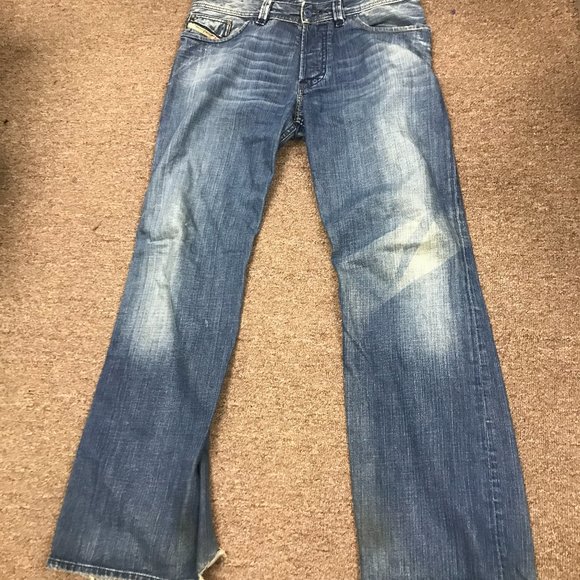 Diesel Shazor 34 x 32 100% cotton boot cut jeans button fly Italy - Picture 4 of 11